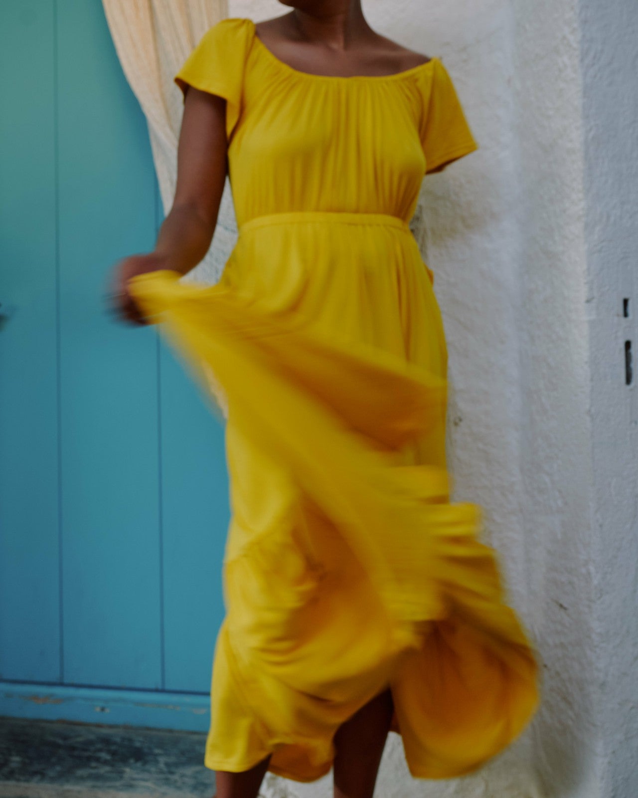Universal Standard Kahlo Liquid Jersey Dress - Golden Hour