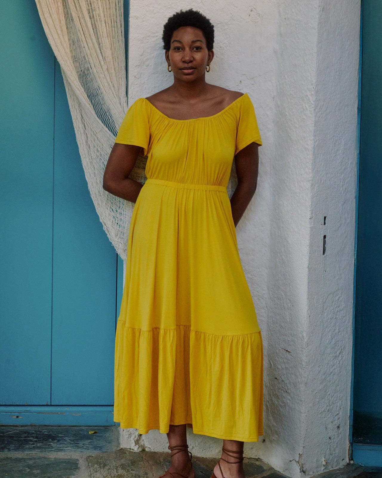 Universal Standard Kahlo Liquid Jersey Dress - Golden Hour