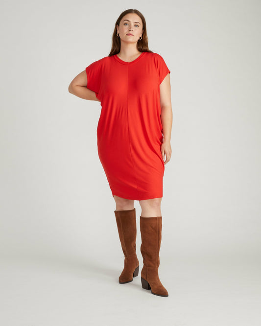 Universal Standard Carrea Relaxed Liquid Jersey Dress - Lipstick