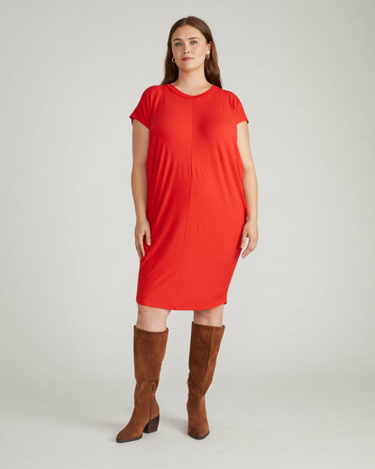 Universal Standard Carrea Relaxed Liquid Jersey Dress - Lipstick