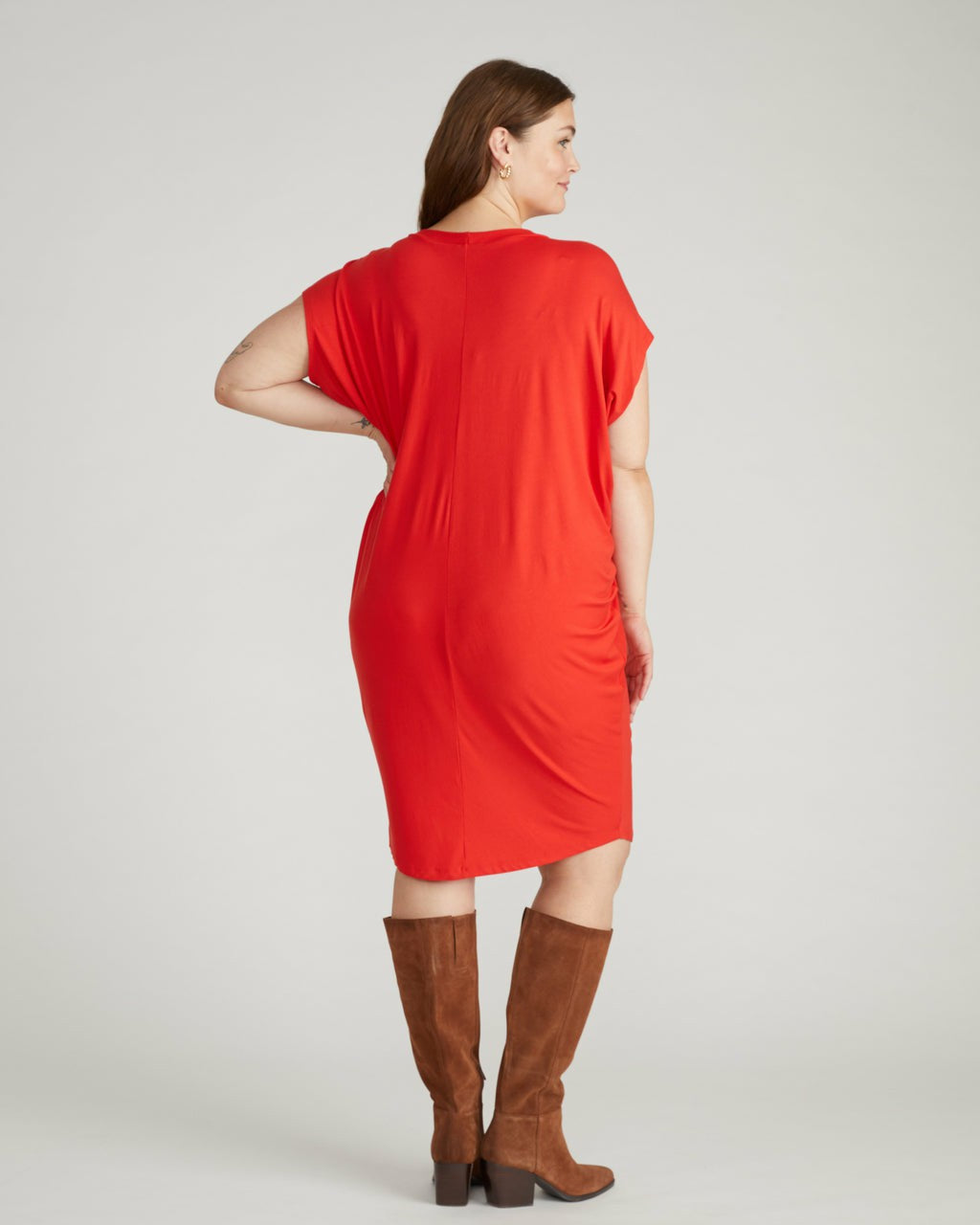 Universal Standard Carrea Relaxed Liquid Jersey Dress - Lipstick