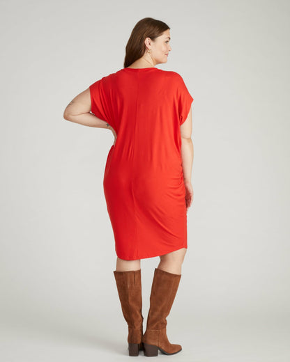 Universal Standard Carrea Relaxed Liquid Jersey Dress - Lipstick