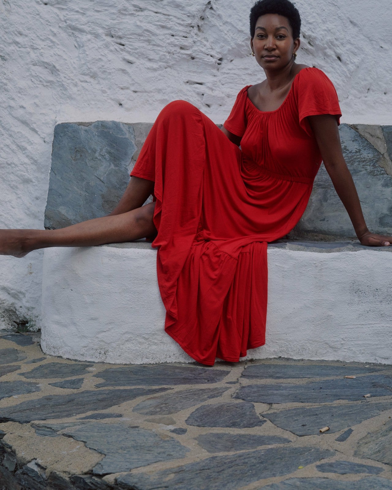 Universal Standard Kahlo Liquid Jersey Dress - Lipstick