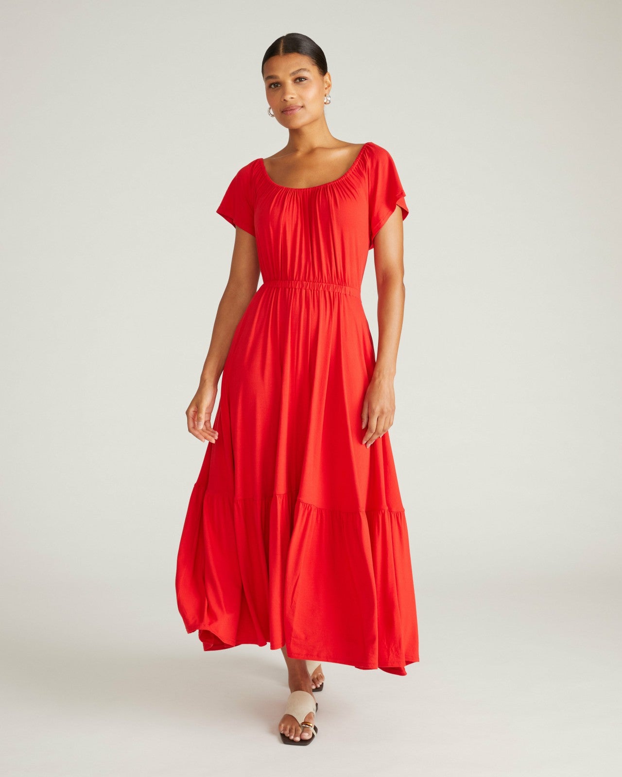 Universal Standard Kahlo Liquid Jersey Dress - Lipstick