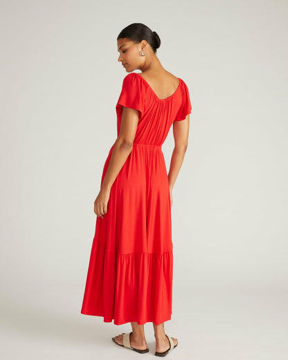 Universal Standard Kahlo Liquid Jersey Dress - Lipstick