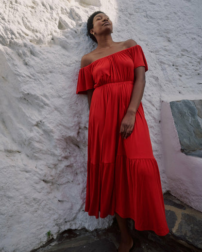 Universal Standard Kahlo Liquid Jersey Dress - Lipstick