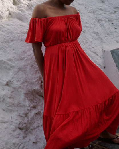 Universal Standard Kahlo Liquid Jersey Dress - Lipstick