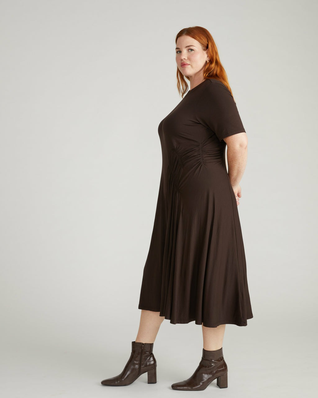 Universal Standard Devi Liquid Jersey Dress - Espresso