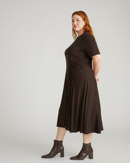 Universal Standard Devi Liquid Jersey Dress - Espresso