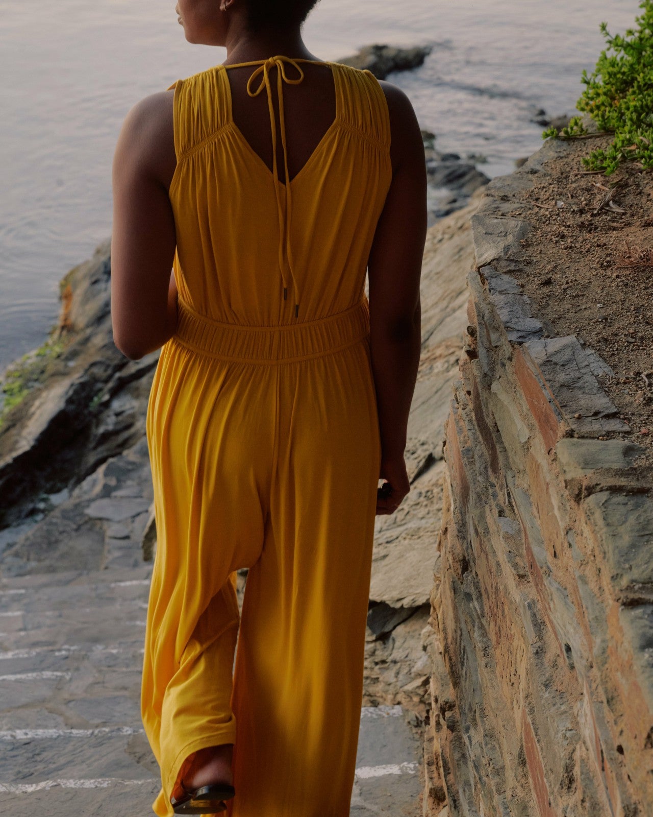 Universal Standard Zoey Liquid Jersey Jumpsuit - Golden Hour
