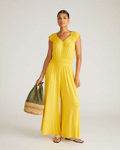 Universal Standard Zoey Liquid Jersey Jumpsuit - Golden Hour
