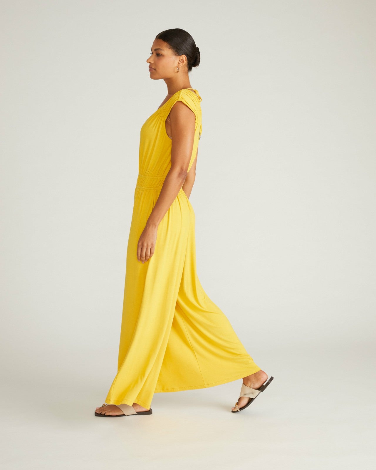 Universal Standard Zoey Liquid Jersey Jumpsuit - Golden Hour