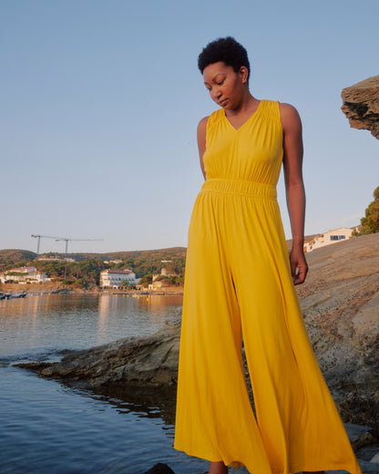 Universal Standard Zoey Liquid Jersey Jumpsuit - Golden Hour