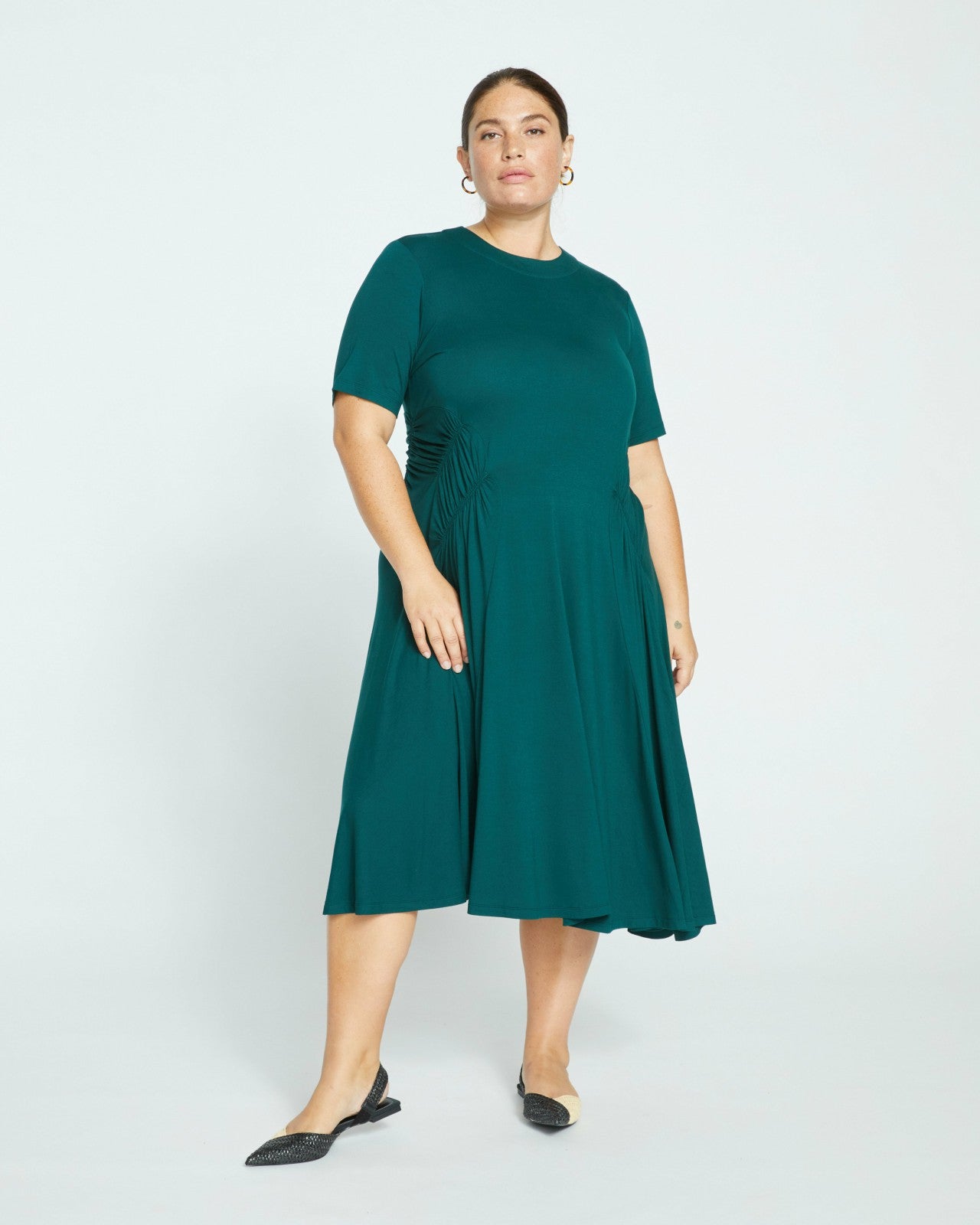 Universal Standard Devi Liquid Jersey Dress - Forest Green