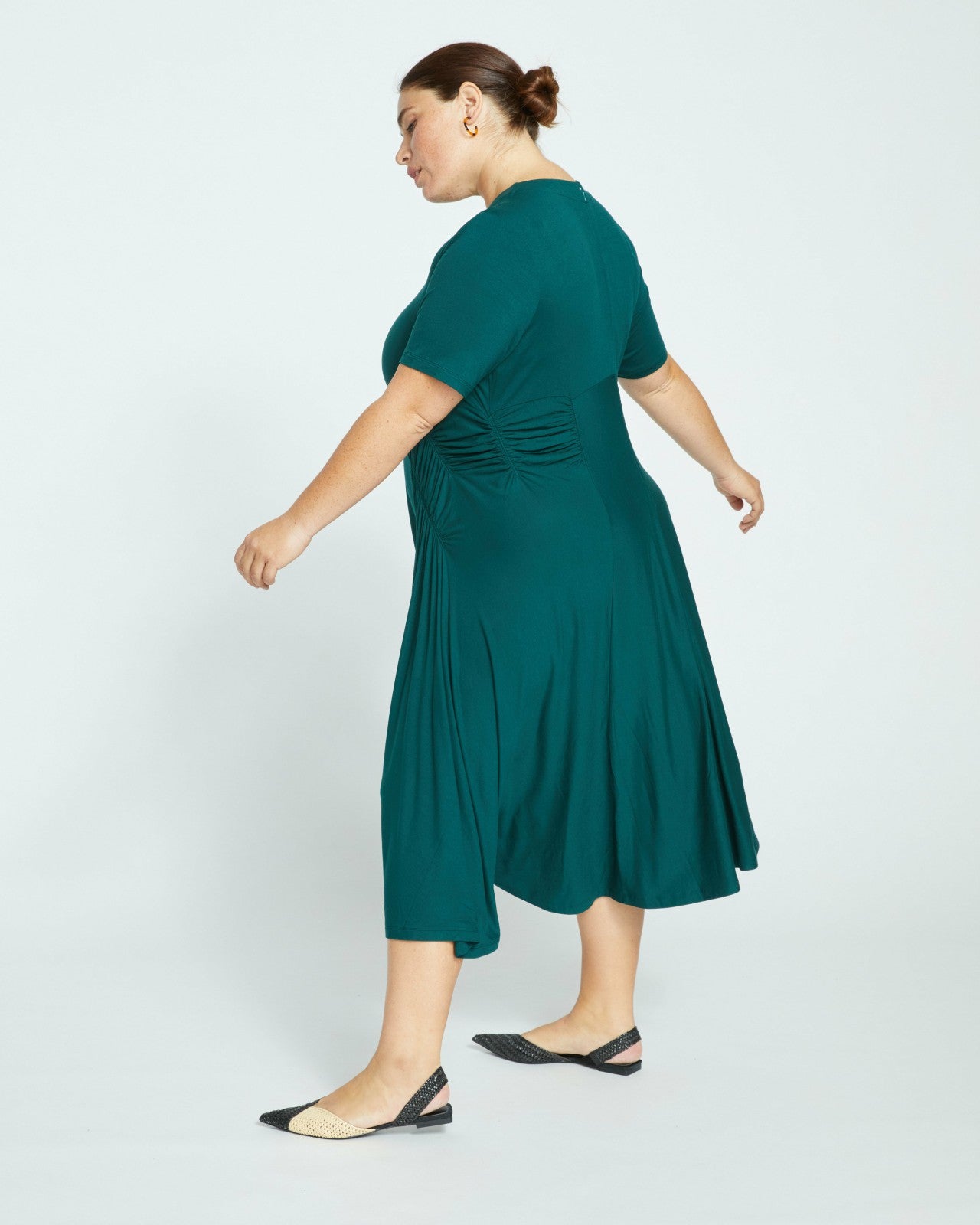 Universal Standard Devi Liquid Jersey Dress - Forest Green