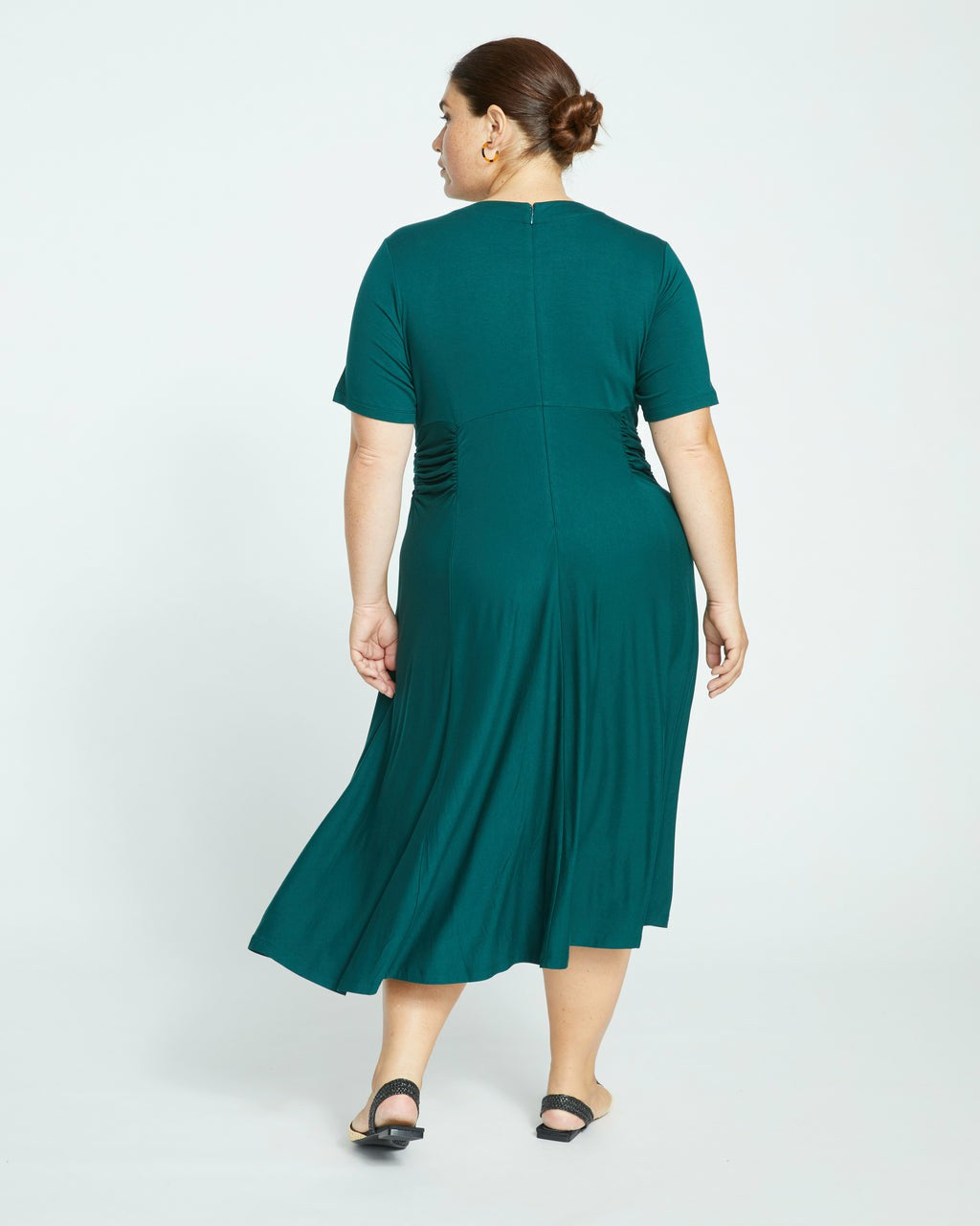 Universal Standard Devi Liquid Jersey Dress - Forest Green