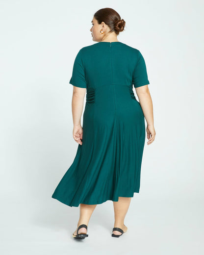 Universal Standard Devi Liquid Jersey Dress - Forest Green