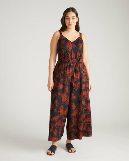 Universal Standard Promenade Linen Blend Jumpsuit - Bohem Print