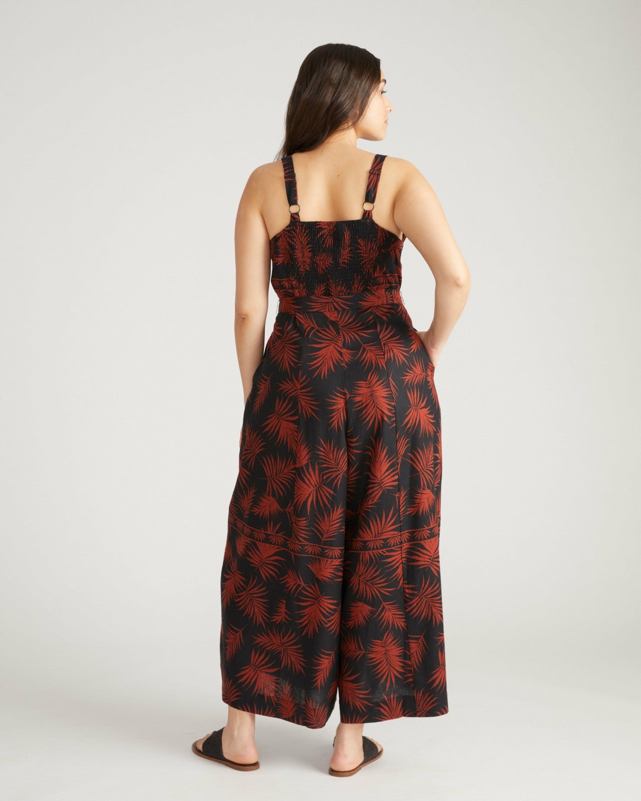 Universal Standard Promenade Linen Blend Jumpsuit - Bohem Print