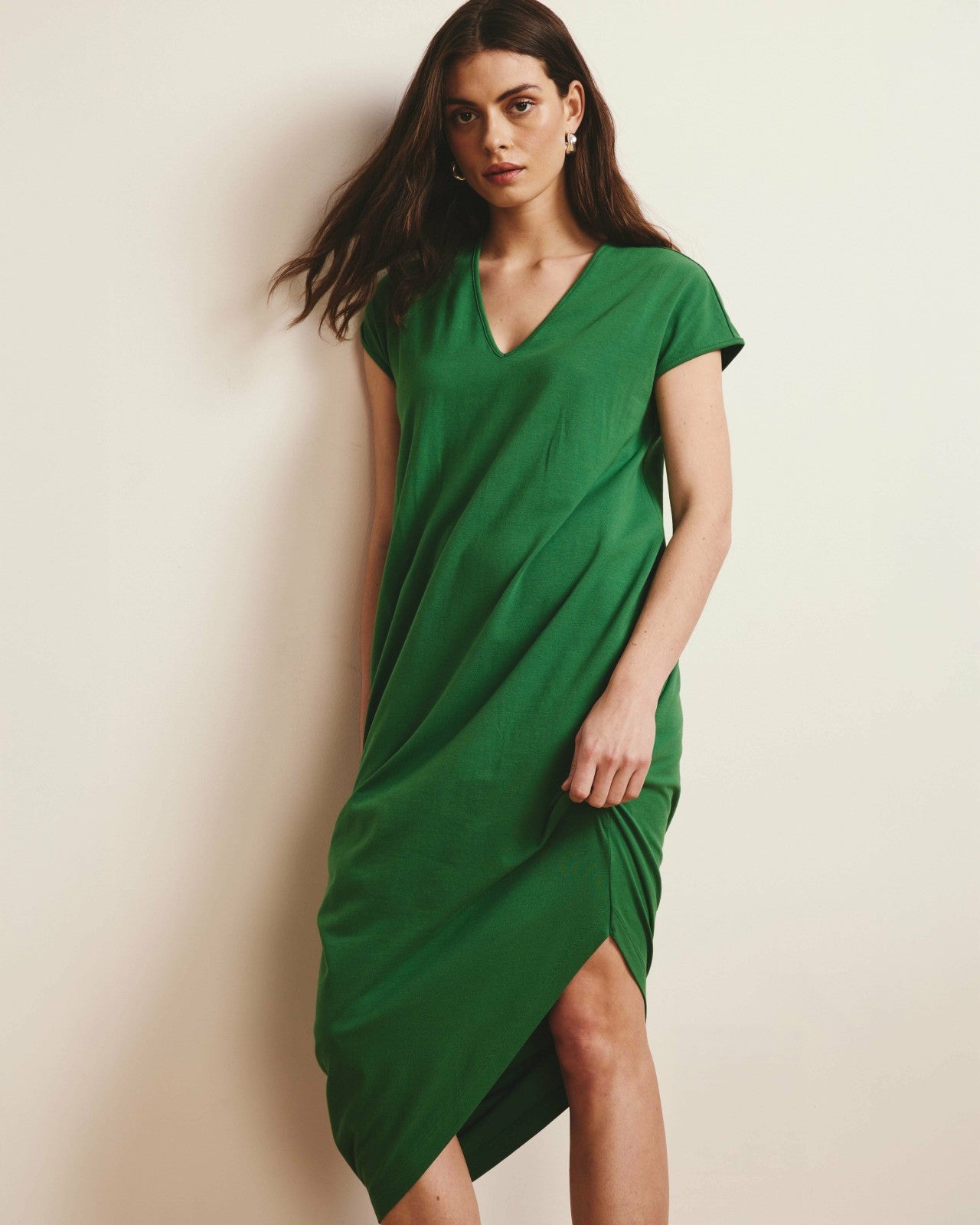 Universal Standard Iconic Geneva V-Neck Dress - Clover