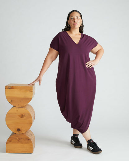 Universal Standard Iconic Geneva V-Neck Dress - Acai