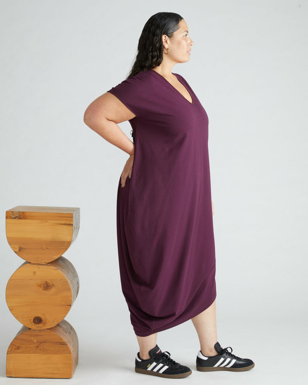 Universal Standard Iconic Geneva V-Neck Dress - Acai