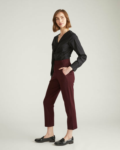 Universal Standard Smart Signature Ponte Pants - Black Cherry
