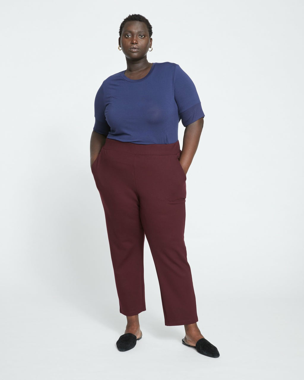 Universal Standard Smart Signature Ponte Pants - Black Cherry