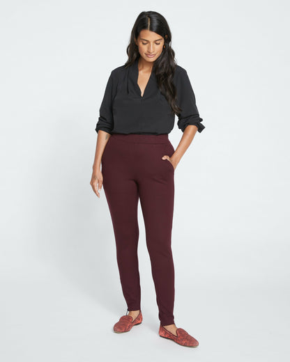 Universal Standard Moro Pocket Signature Ponte Pants - Black Cherry