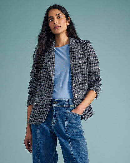 Universal Standard 4 Pocket Ponte Blazer - French Tweed
