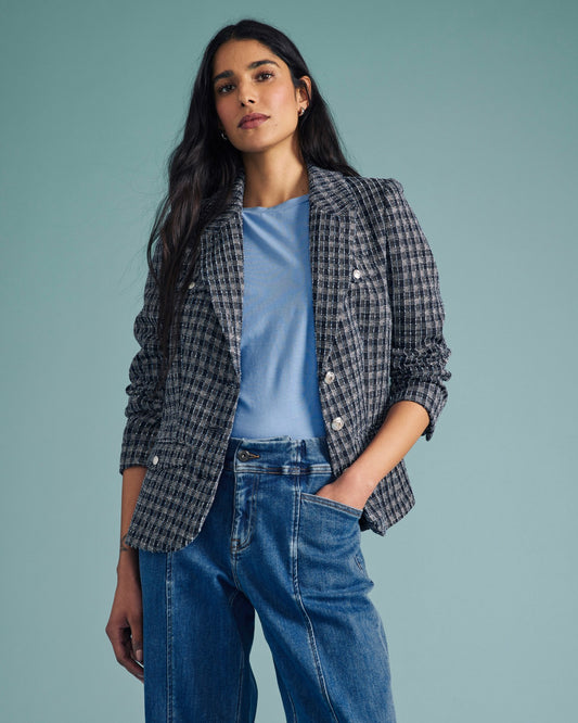 Universal Standard 4 Pocket Ponte Blazer - French Tweed