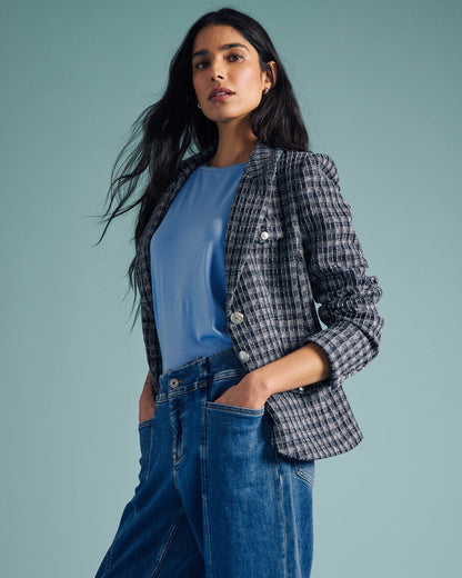 Universal Standard 4 Pocket Ponte Blazer - French Tweed