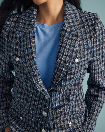 Universal Standard 4 Pocket Ponte Blazer - French Tweed