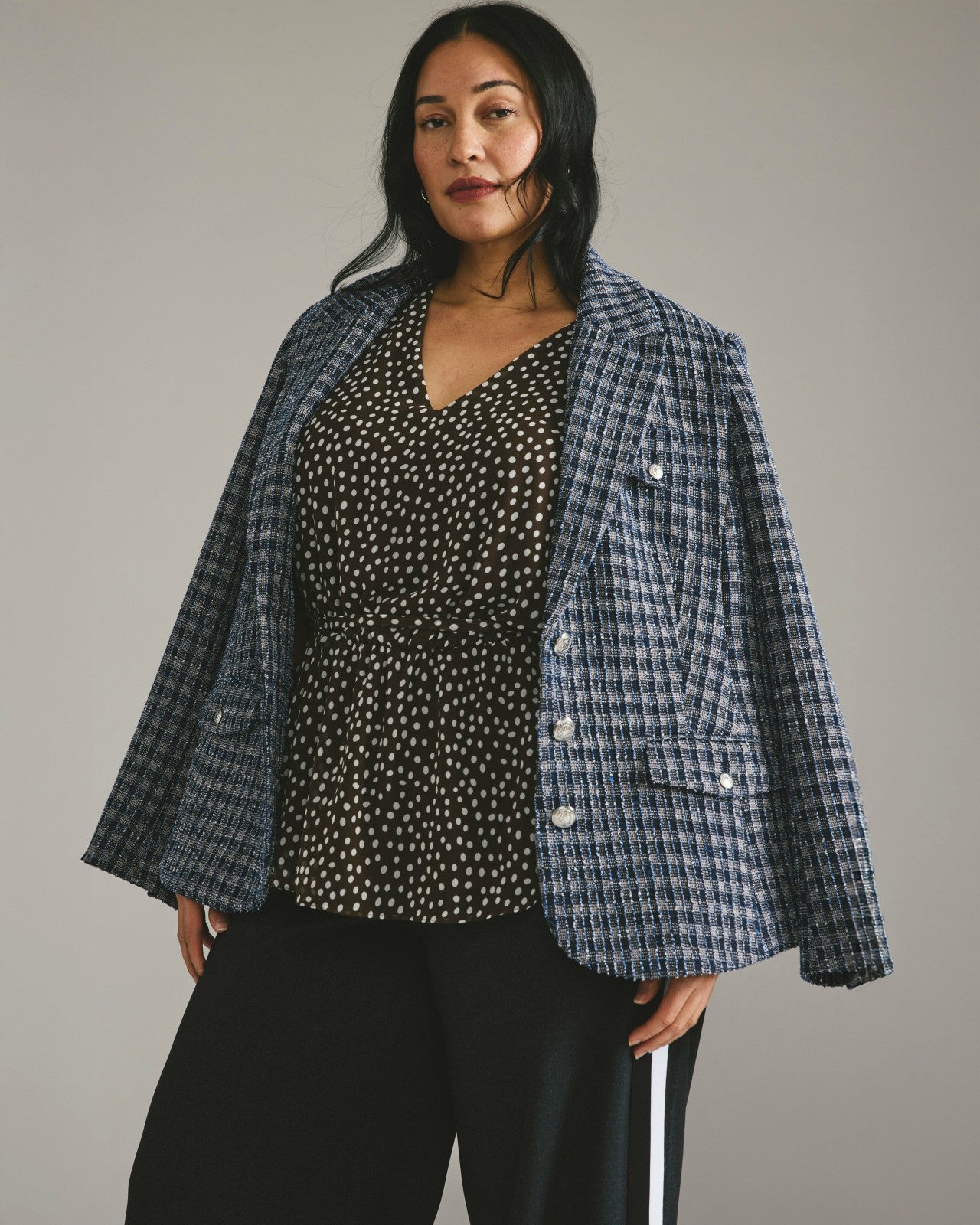 Universal Standard 4 Pocket Ponte Blazer - French Tweed