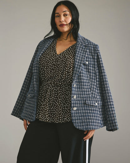 Universal Standard 4 Pocket Ponte Blazer - French Tweed