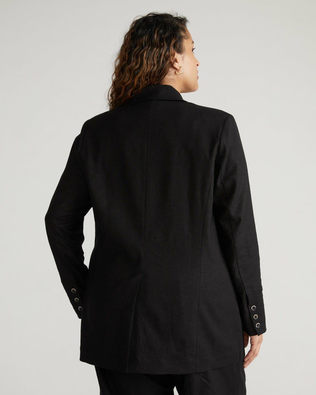 Universal Standard Coastal Linen Blend Blazer - Black