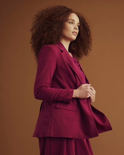 Universal Standard All Day Warren Double Breasted Blazer - Goji Berry