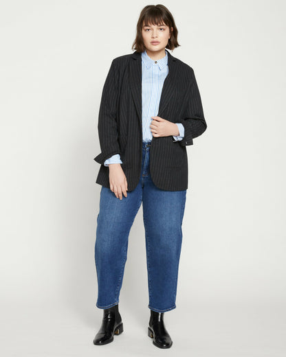 Universal Standard The Pinstripe Blazer - Graphite