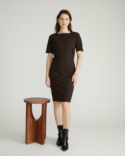 Universal Standard Envelope Neck Ponte Dress - Espresso