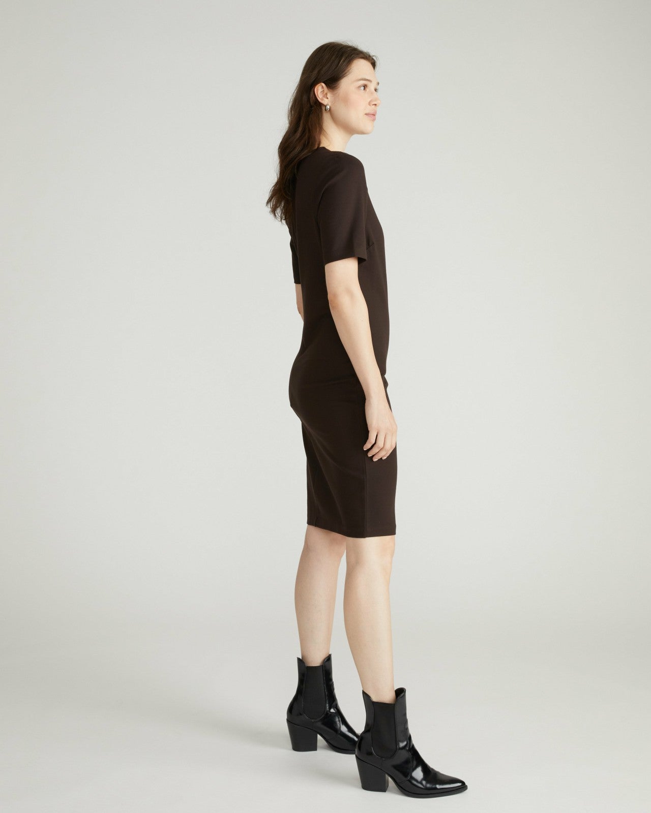 Universal Standard Envelope Neck Ponte Dress - Espresso