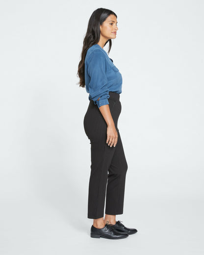 Universal Standard Smart Signature Ponte Pants - Slate Pinstripe