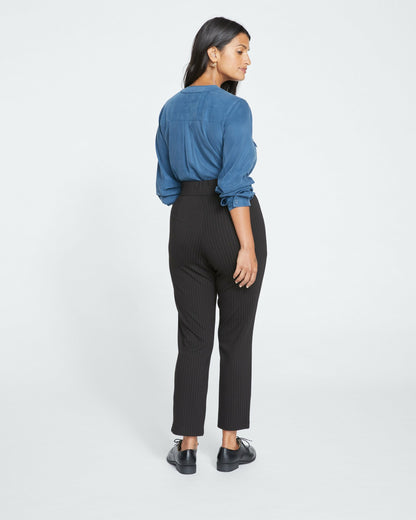 Universal Standard Smart Signature Ponte Pants - Slate Pinstripe