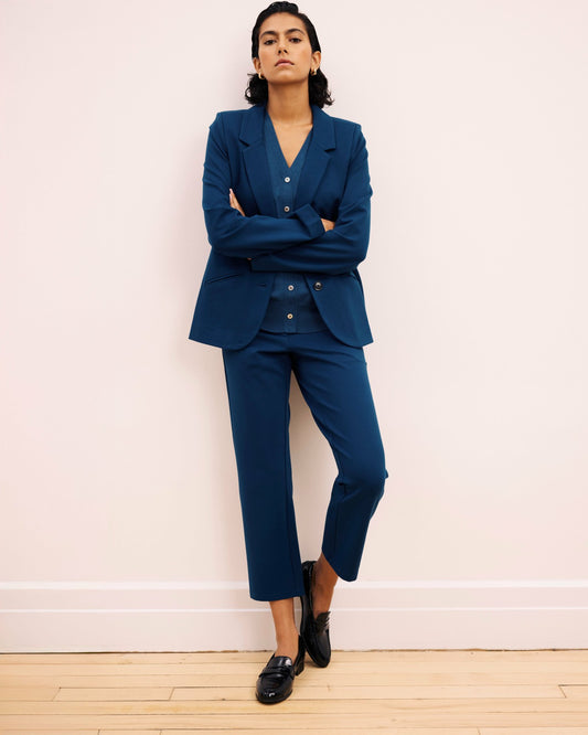 Universal Standard Cigarette Ponte Pants - Deep Teal
