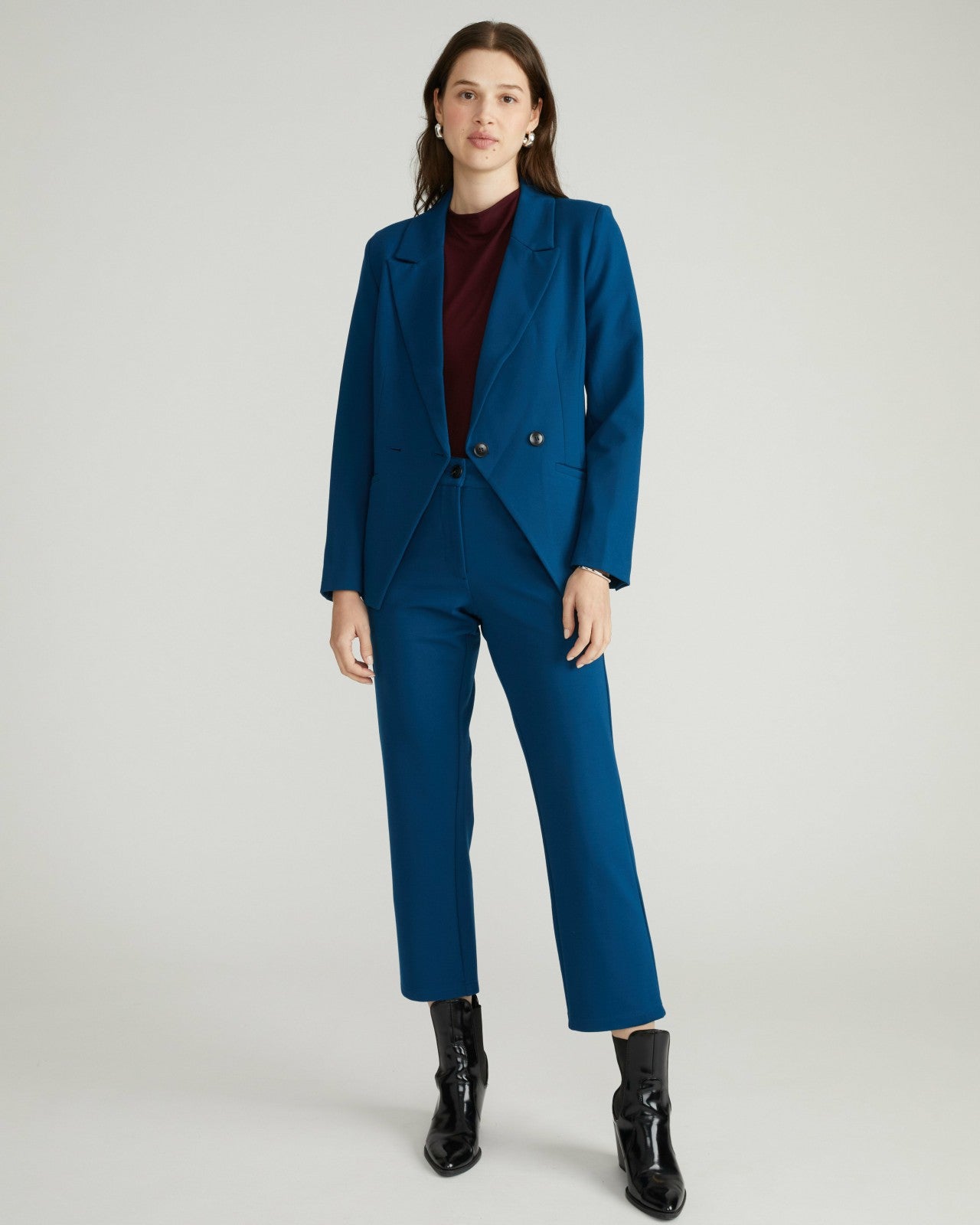 Universal Standard Cigarette Ponte Pants - Deep Teal