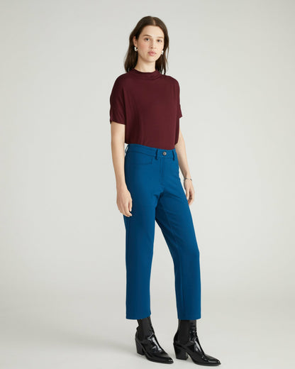 Universal Standard Cigarette Ponte Pants - Deep Teal