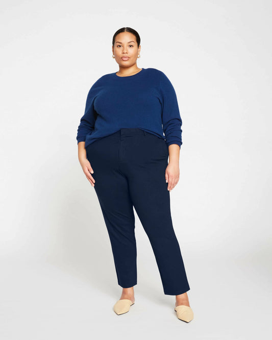 Universal Standard Long Cigarette Ponte Pants - Navy