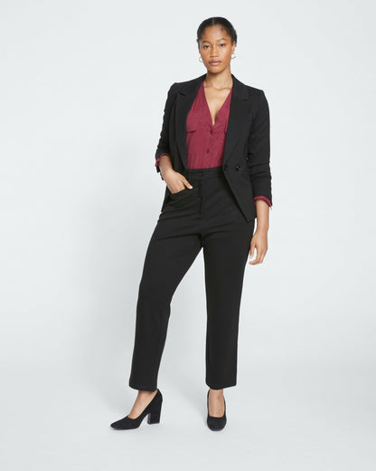 Universal Standard Long Cigarette Ponte Pants - Black