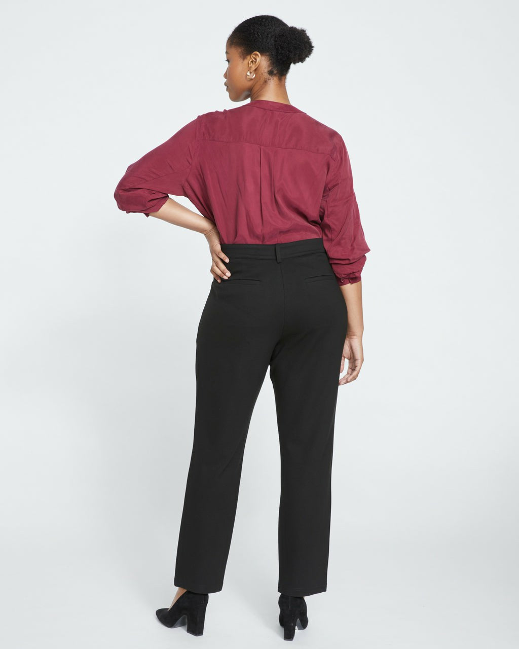 Universal Standard Long Cigarette Ponte Pants - Black