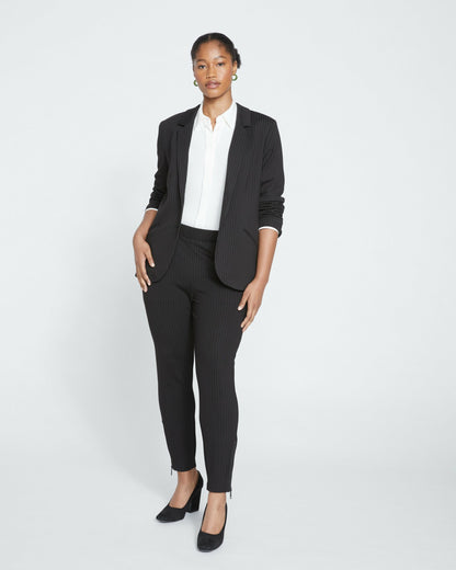 Universal Standard Moro Pocket Signature Ponte Pants - Slate Pinstripe