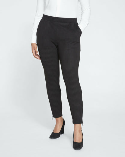 Universal Standard Moro Pocket Signature Ponte Pants - Slate Pinstripe